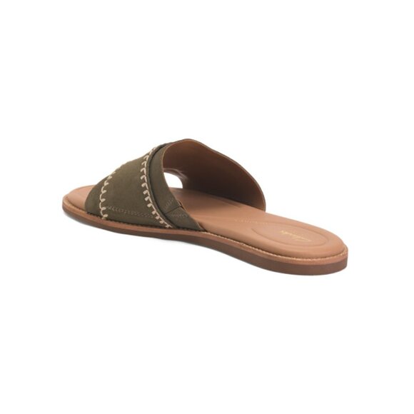 CLARKS Olive Suede Maritime Mule Comfort Sandals - Picture 2 of 2